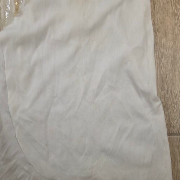 Vintage Rubie’s Angel Costume White Gold Sequin Dress Child Medium USA Made 70s - Picture 9 of 12